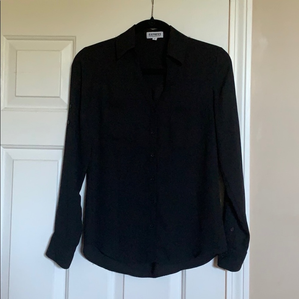 Womans Express black blouse